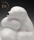 RESERVED** VINTAGE 16" Hugging Polar Bear by Bill Nasogaluak  *Ursus*