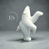 13" Limited Edition Dancing Bear by Johnny Manning (Italian Marble) *Snow Queen*