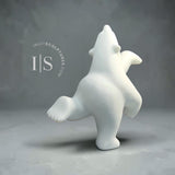 13" Limited Edition Dancing Bear by Johnny Manning (Italian Marble) *Snow Queen*