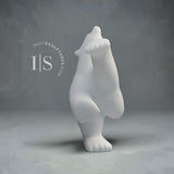 13" Limited Edition Dancing Bear by Johnny Manning (Italian Marble) *Snow Queen*