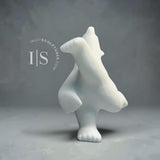 13" Limited Edition Dancing Bear by Johnny Manning (Italian Marble) *Snow Queen*