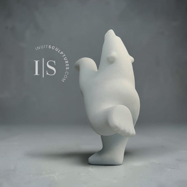 13" Limited Edition Dancing Bear by Johnny Manning (Italian Marble) *Snow Queen*