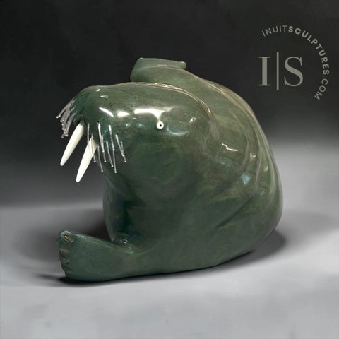 14" SIGNATURE Walrus by  Jimmy Iqaluq “Majestic Walrus”