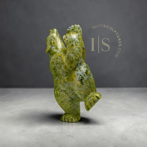 14" Dancing Bear by Ottokie Samayualie *Appleton*