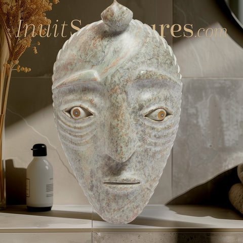 VINTAGE 13" Face by David Ruben Piqtoukun *The Eyes Have It*