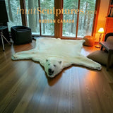 Tapis original en peau d'ours polaire