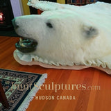 Tapis original en peau d'ours polaire