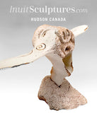 APRIL EXHIBITION 9" Shaman by Master Carver Manansie Akpaliapik *Between Two Worlds*