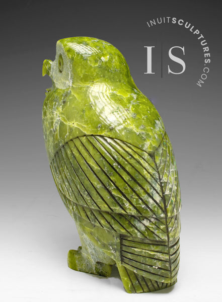 8" SIGNATURE Owl par le regretté Pits Qimirpik *Irish Eyes*
