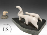 VINTAGE 6" Ours et loutre par Kane Urkarqsak *Un acte de foi* CHOIX DU CONSERVATEUR