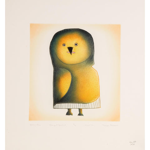 DERNIÈRE IMPRESSION / VINTAGE, 2011 YELLOW OWL par Malaija Pootoogook