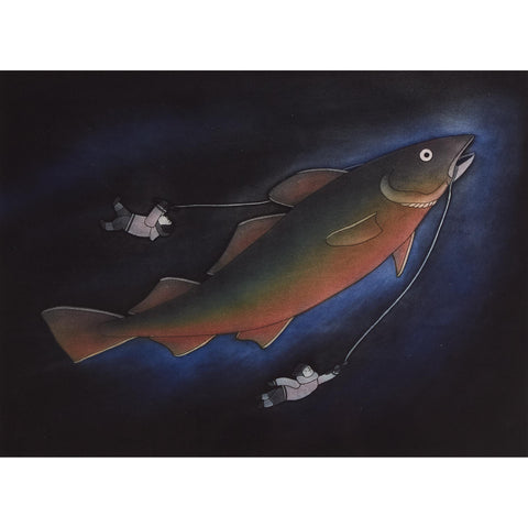 LAST PRINT / VINTAGE, Fisherman's Folly by Qavavau Manumie 2004
