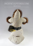 Art textile Inuk de 16 po en kayak par Dianne K. *Afloat*