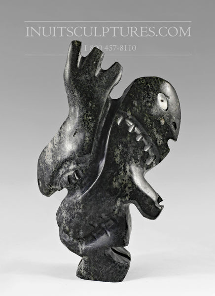 7" Phoque et poisson par Clayton Keknek Gjoa Haven *Sceller l'affaire*