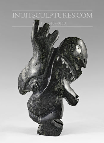 7" Phoque et poisson par Clayton Keknek Gjoa Haven *Sceller l'affaire*