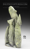 12" Pale Green School of Char Fish with Inlaid Eyes by Kakee Ningeosiak