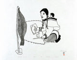 1989 SHARPENING THE ULU by Mayoreak Ashoona
