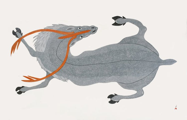 Caribou argenté 2022 par QUVIANAQTUK PUDLAT