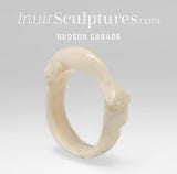 Bague ivoire taille 9 pour hommes par Lucassie Nakoolak *Circle of Life*