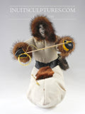 Art textile Inuk de 16 po en kayak par Dianne K. *Afloat*