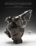 11" Dark Dancing Bear by Markoosie Papigatok