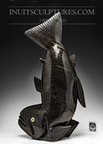 21" Black Marble Flying Arctic Char by Toonoo Sharky